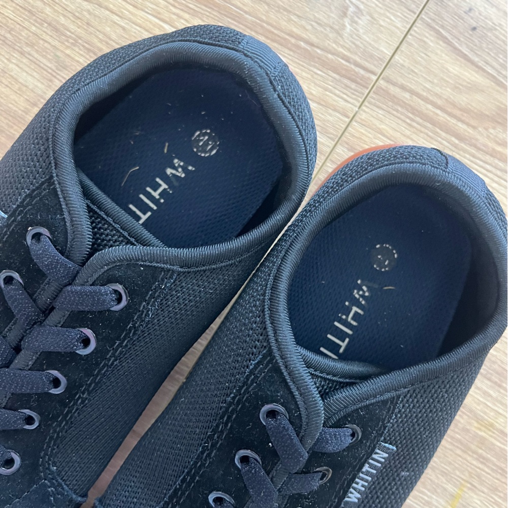WHITIN Men's Black Canvas Low-Top Sneakers Size 41 - Picture 2 of 4